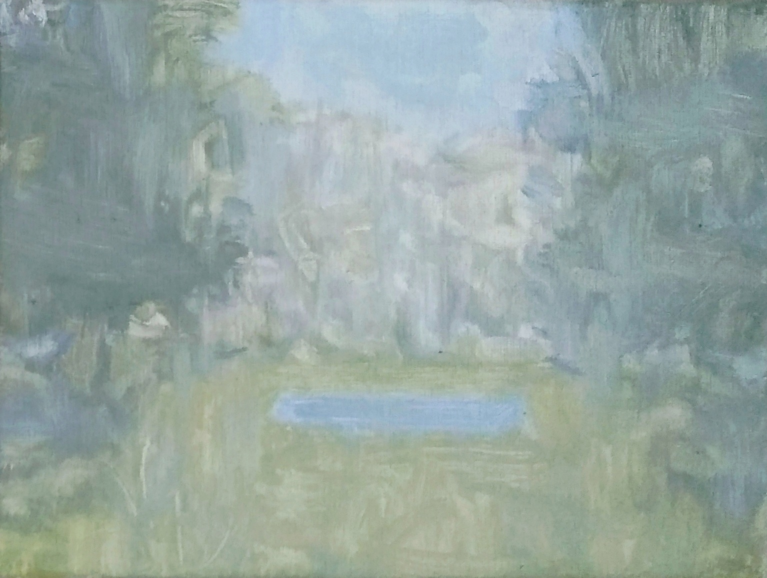Romans Korovins Zilais dvielis II 2022 18x24cm